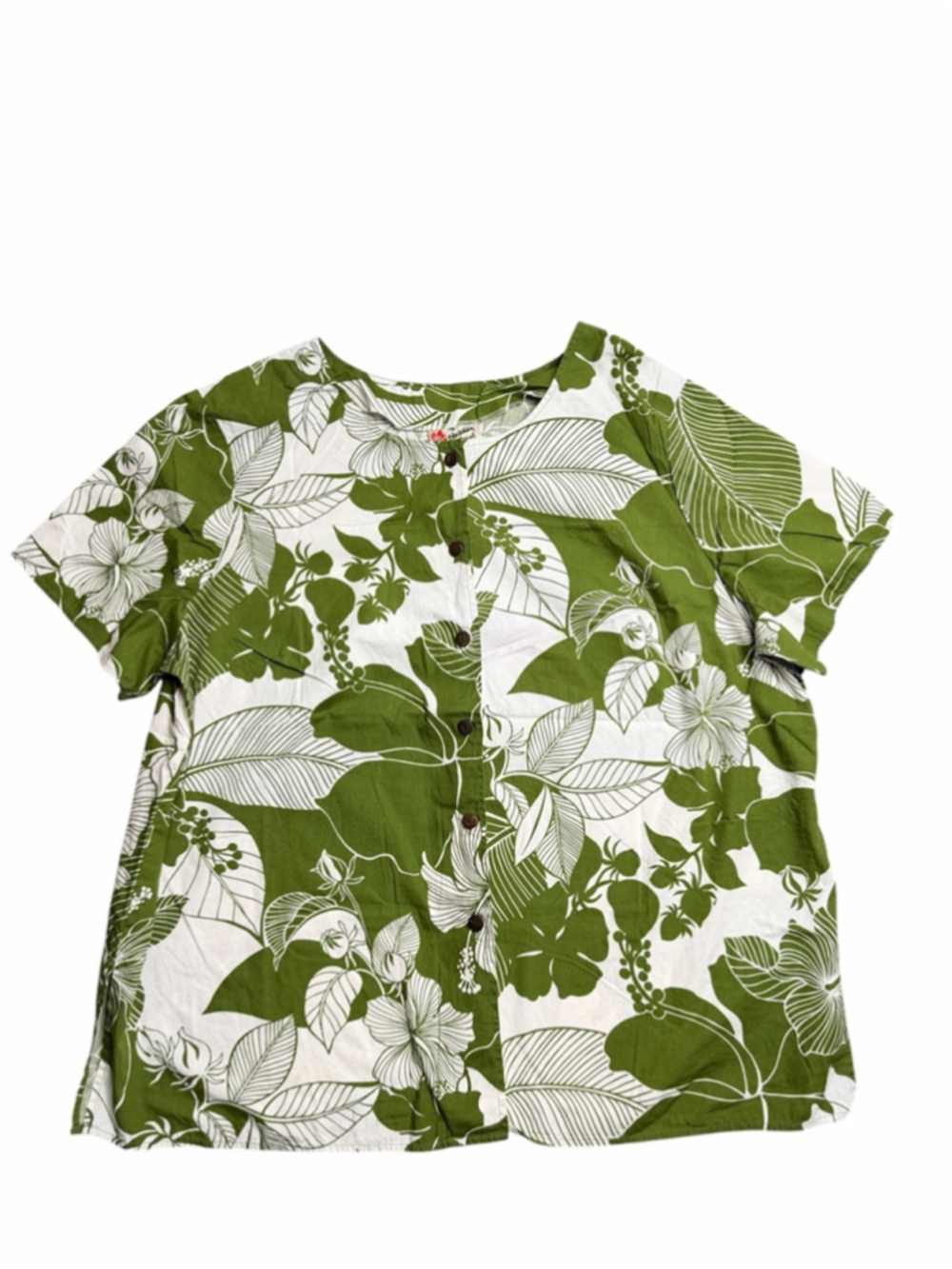 Hilo Hattie Hawaiian Original Tropical Floral Button Front Shirt 2XL USA